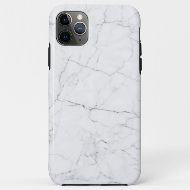 Capa Para iPhone 11 Pro Max Mármore Branco Elegante (Verso)