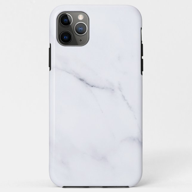 Capa Para iPhone 11 Pro Max Mármore Branco Moderno (Verso)