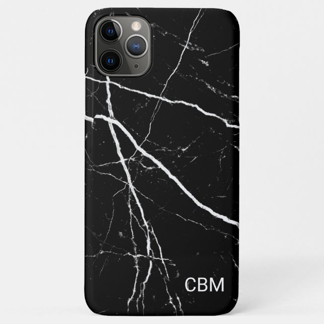 Capa Para iPhone 11 Pro Max Mármore Preto (Verso)