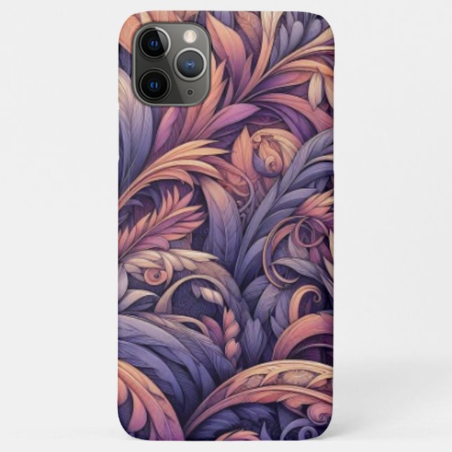 Capa Para iPhone 11 Pro Max Mauve Taupe Rosa Violeta Púrpura Púrpura Padrão de (Verso)