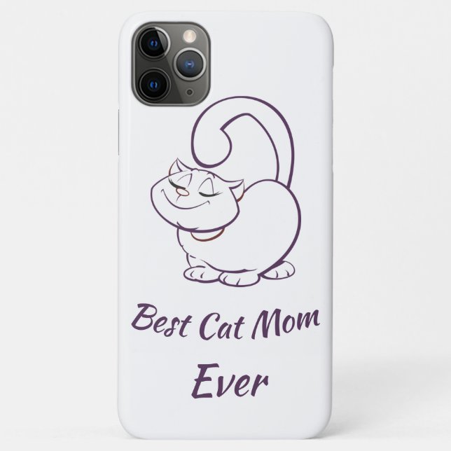 Capa Para iPhone 11 Pro Max Melhor Mãe De Gato (Verso)