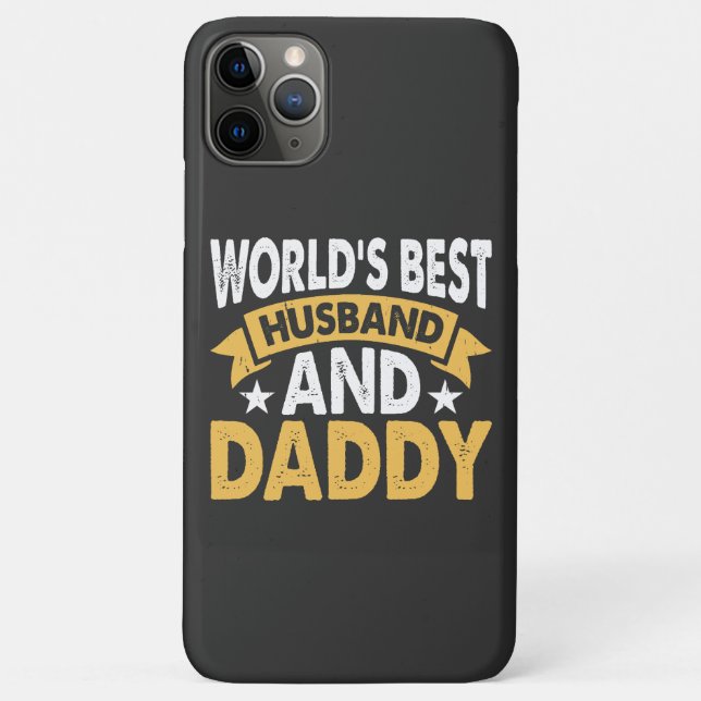 Capa Para iPhone 11 Pro Max melhor marido e pai do mundo (Verso)