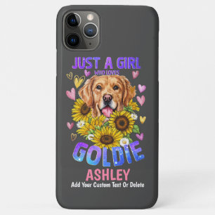 Capa Para iPhone 11 Pro Max Menina Fofa Adora Rótulo de Ouro