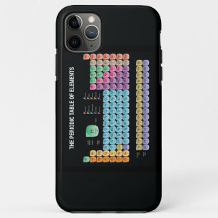 Capa Para iPhone 11 Pro Max Mesa periódica dos elementos travesseiro decorativ