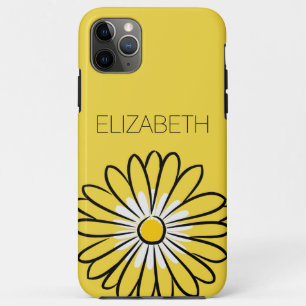 Capa Para iPhone 11 Pro Max Minimalista Moderno Flor de Margarida Elegante e t