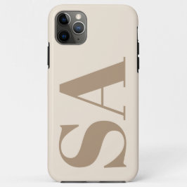 Capa Para iPhone 11 Pro Max Moderno Case-Mate Antigo Branco com Monograma
