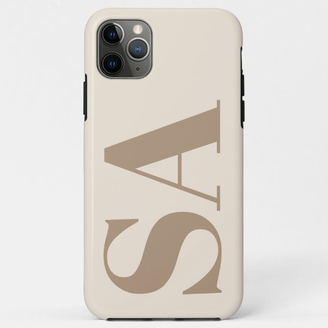 Capa Para iPhone 11 Pro Max Moderno Case-Mate Antigo Branco com Monograma (Verso)