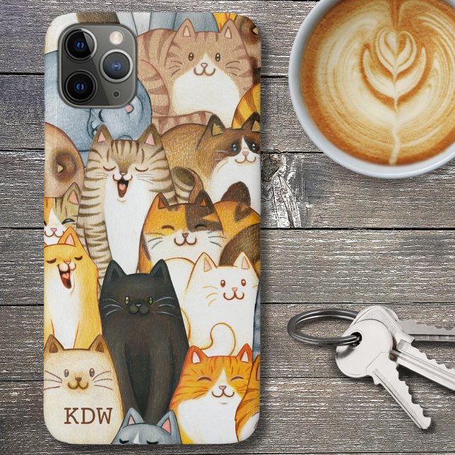 Capa Para iPhone 11 Pro Max Monograma de Gats Galore (Criador carregado)