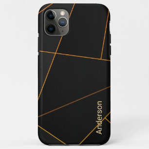 Capa Para iPhone 11 Pro Max Monograma de Linha Retro Moderno Elegante