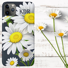 Capa Para iPhone 11 Pro Max Monograma de margarida realista
