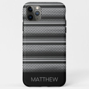 Capa Para iPhone 11 Pro Max Monograma de Prata Moderna