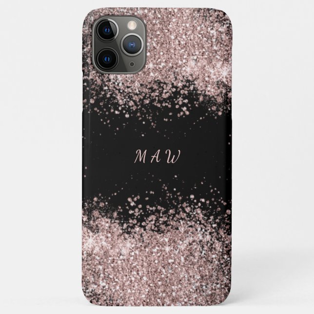 Capa Para iPhone 11 Pro Max Monograma - Glama Rosa (Verso)