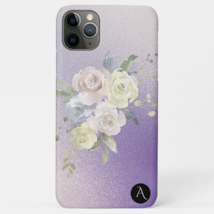 Capa Para iPhone 11 Pro Max *~* Monograma - Lavanda de Pastel Iridescente