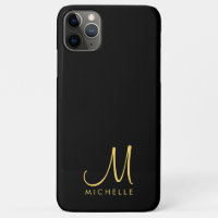 Monograma Modelo preto e Dourado