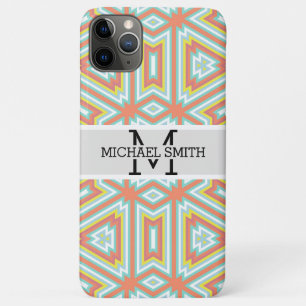 Capa Para iPhone 11 Pro Max Monograma Moderno Mosaico #17