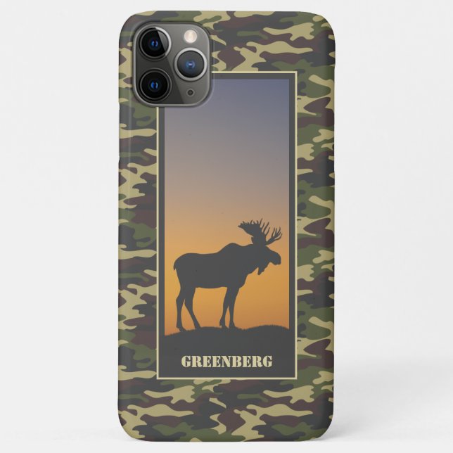 Capa Para iPhone 11 Pro Max Moose e Camo (Verso)