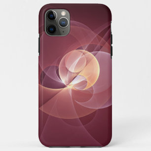 Capa Para iPhone 11 Pro Max Movimento Abstrato Moderno Vinho Vermelho Cor-de-r