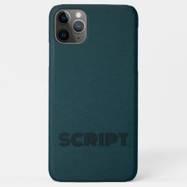 Capa Para iPhone 11 Pro Max Na moda Monograma - Script Verde Escuro