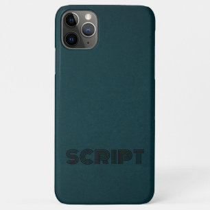 Capa Para iPhone 11 Pro Max Na moda Monograma - Script Verde Escuro