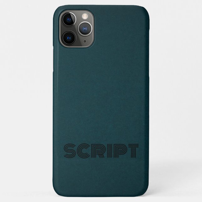 Capa Para iPhone 11 Pro Max Na moda Monograma - Script Verde Escuro (Verso)