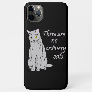 Capa Para iPhone 11 Pro Max Não Há Gatos Comuns - Gato De Cinza