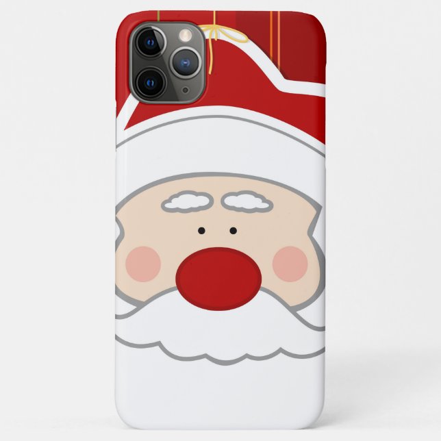 Capa Para iPhone 11 Pro Max Natal Humor de Papai Noel (Verso)