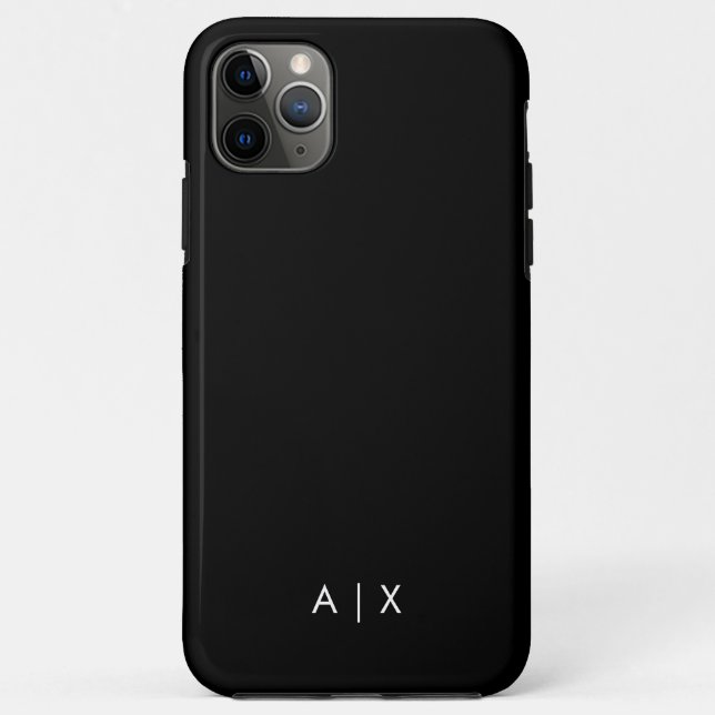 Capa Para iPhone 11 Pro Max Nome de casal monogramado simples (Verso)