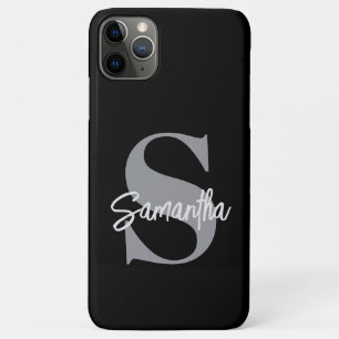 Capa Para iPhone 11 Pro Max Nome inicial do Monograma