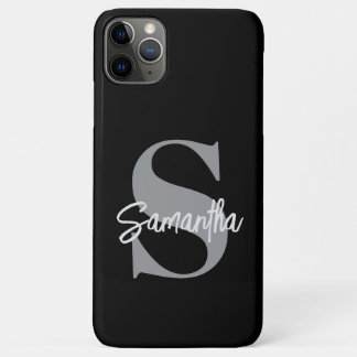 Capa Para iPhone 11 Pro Max Nome inicial do Monograma