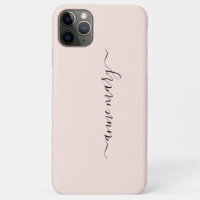 Nome Personalizado Monograma de Nome Girly Cor-de-