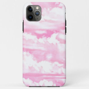 Capa Para iPhone 11 Pro Max Nuvens Rosa Pastel Felizes
