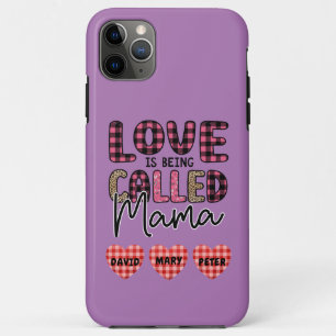 Capa Para iPhone 11 Pro Max O amor está sendo chamado de mamãe, personalizável