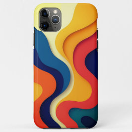 Capa Para iPhone 11 Pro Max Ondas Abstrato coloridas