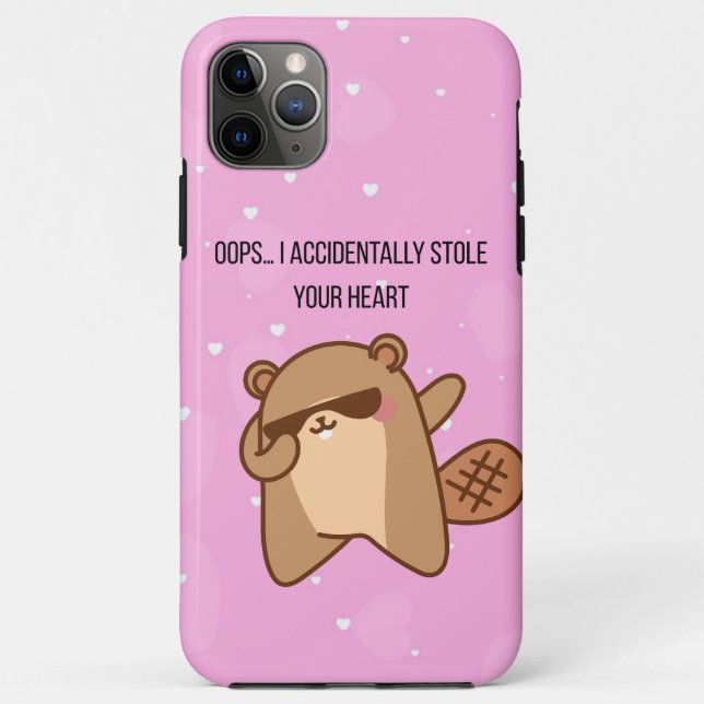 Capa Para iPhone 11 Pro Max Oops… I Accidentally Stole Your Heart Phone Case  (Verso)