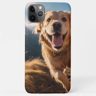 Capa Para iPhone 11 Pro Max Ouro Feliz em Execução