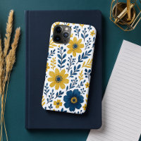 Padrão Artístico Floral Mediterrâneo Étnico Elegan