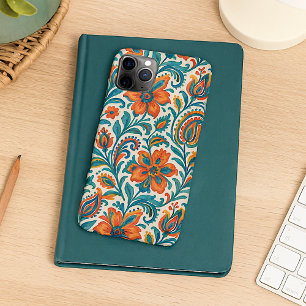 Capa Para iPhone 11 Pro Max Padrão Artístico Floral Paisley Colorido Étnico El
