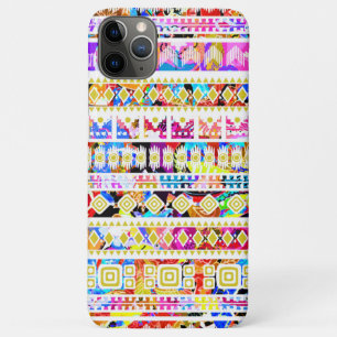 Capa Para iPhone 11 Pro Max Padrão azteca tribal colorido fofo