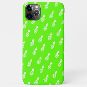 Capa Para iPhone 11 Pro Max Padrão de abacaxi fofo em verde lima divertido jov