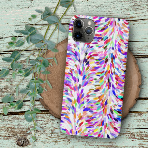 Capa Para iPhone 11 Pro Max Padrão de Arte de Pintura Splatter de Cores de Ver