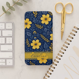 Capa Para iPhone 11 Pro Max Padrão de Arte Floral na moda-Étnica Mediterrânica