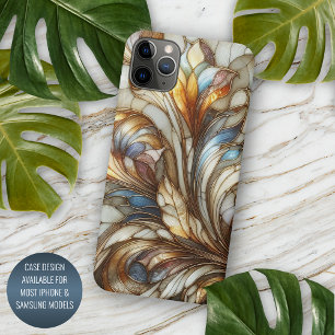 Capa Para iPhone 11 Pro Max Padrão de Arte Mosaica Floral de Vintage Staink Gl