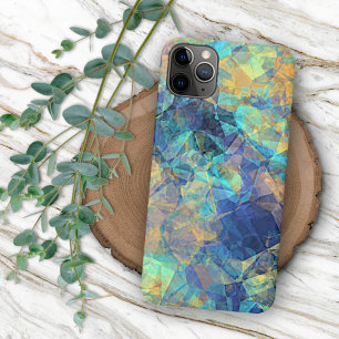 Capa Para iPhone 11 Pro Max Padrão de Arte Mosaico de Polígono Colorido Funk M