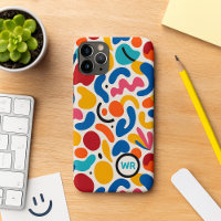 Padrão de Arte Retro Divertido Colorido Personaliz