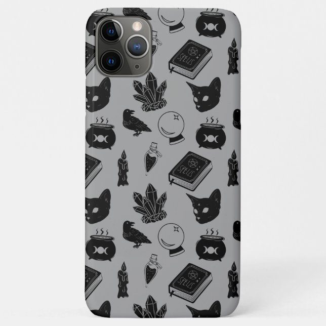 Capa Para iPhone 11 Pro Max Padrão de Bruxaria I (Verso)