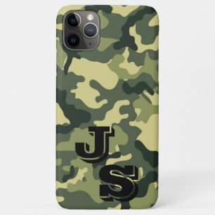 Capa Para iPhone 11 Pro Max Padrão de Camuflagem Verde do Exército iPhone 11 P