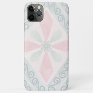 Capa Para iPhone 11 Pro Max Padrão de diamante pastel verde e rosa