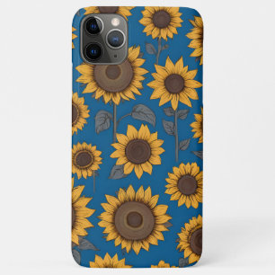 Capa Para iPhone 11 Pro Max Padrão de girassóis bonitos