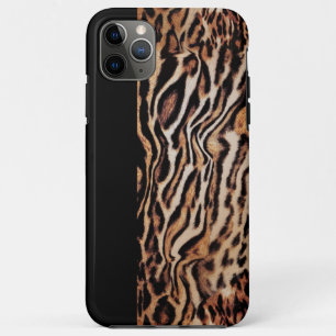 Capa Para iPhone 11 Pro Max Padrão de Impressão Selvagem de Animais Safari
