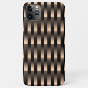 Capa Para iPhone 11 Pro Max Padrão de Onda Metálica Vermelha de Cobre